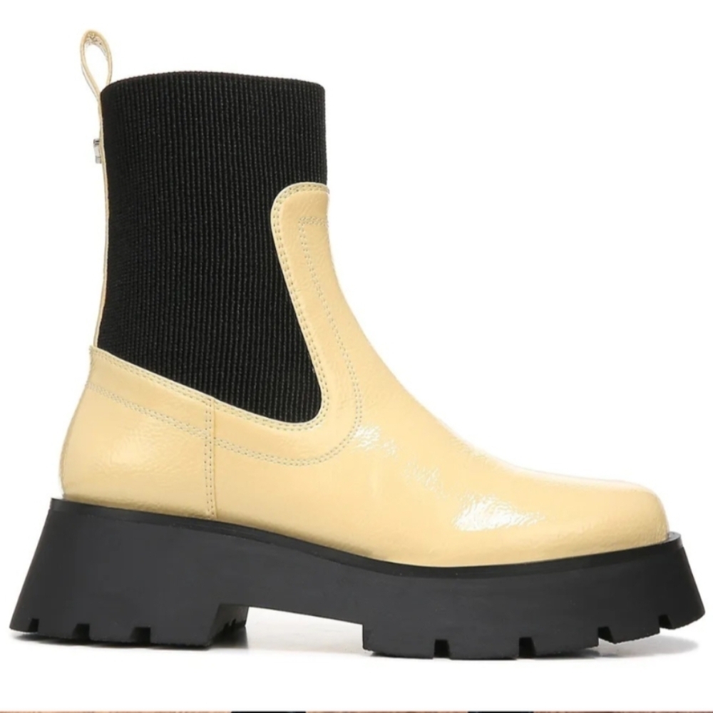 Circus by SAM EDELMAN Butter Yellow Contemporary Leslie Lug Sole Booties size 8